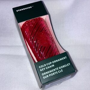 Starbucks 2024 Red Cold Cup Ornament Key Chain New In Box